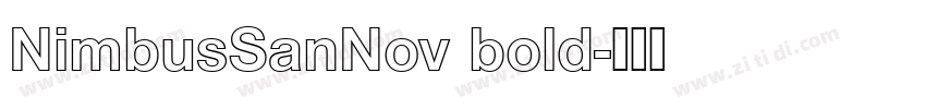 NimbusSanNov bold字体转换